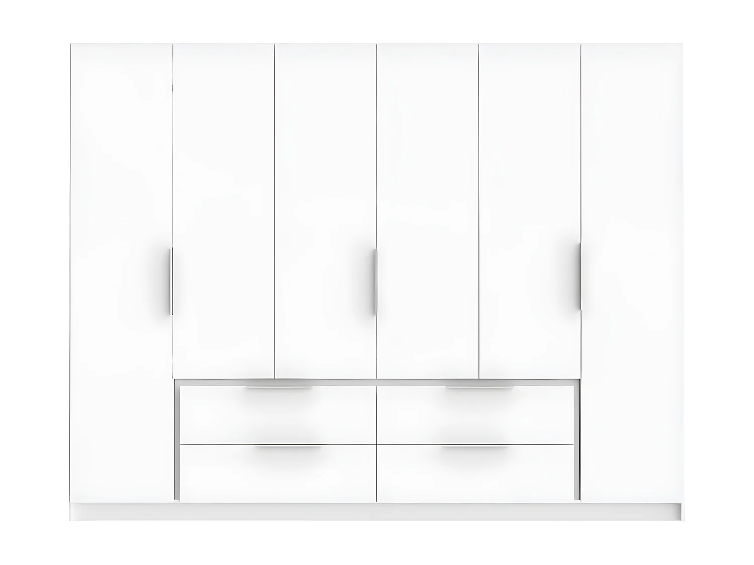 Armadio LuanoBianco  (270cm)/Porte girevoli/Bianco (opaco)