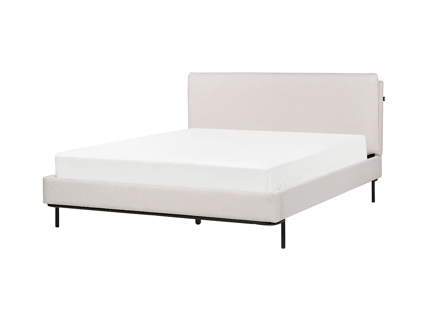 Bett mit Lattenrost Stoff CORIO 160 x 200 cm Creme