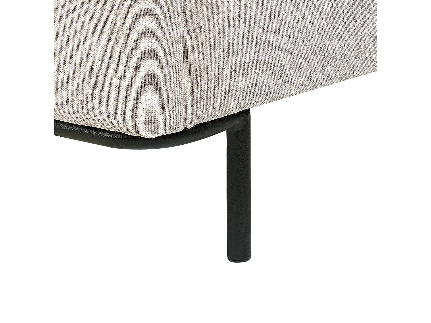 Lit avec sommier Tissu CORIO 160 x 200 cm Crème
