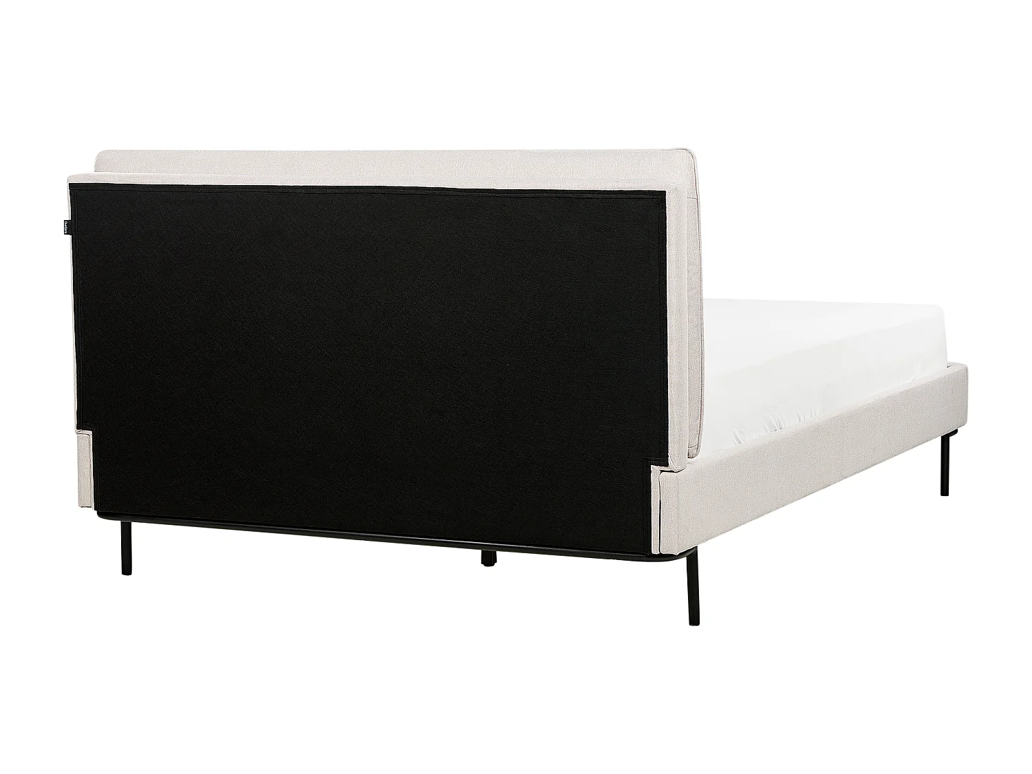 Lit avec sommier Tissu CORIO 140 x 200 cm Beige clair