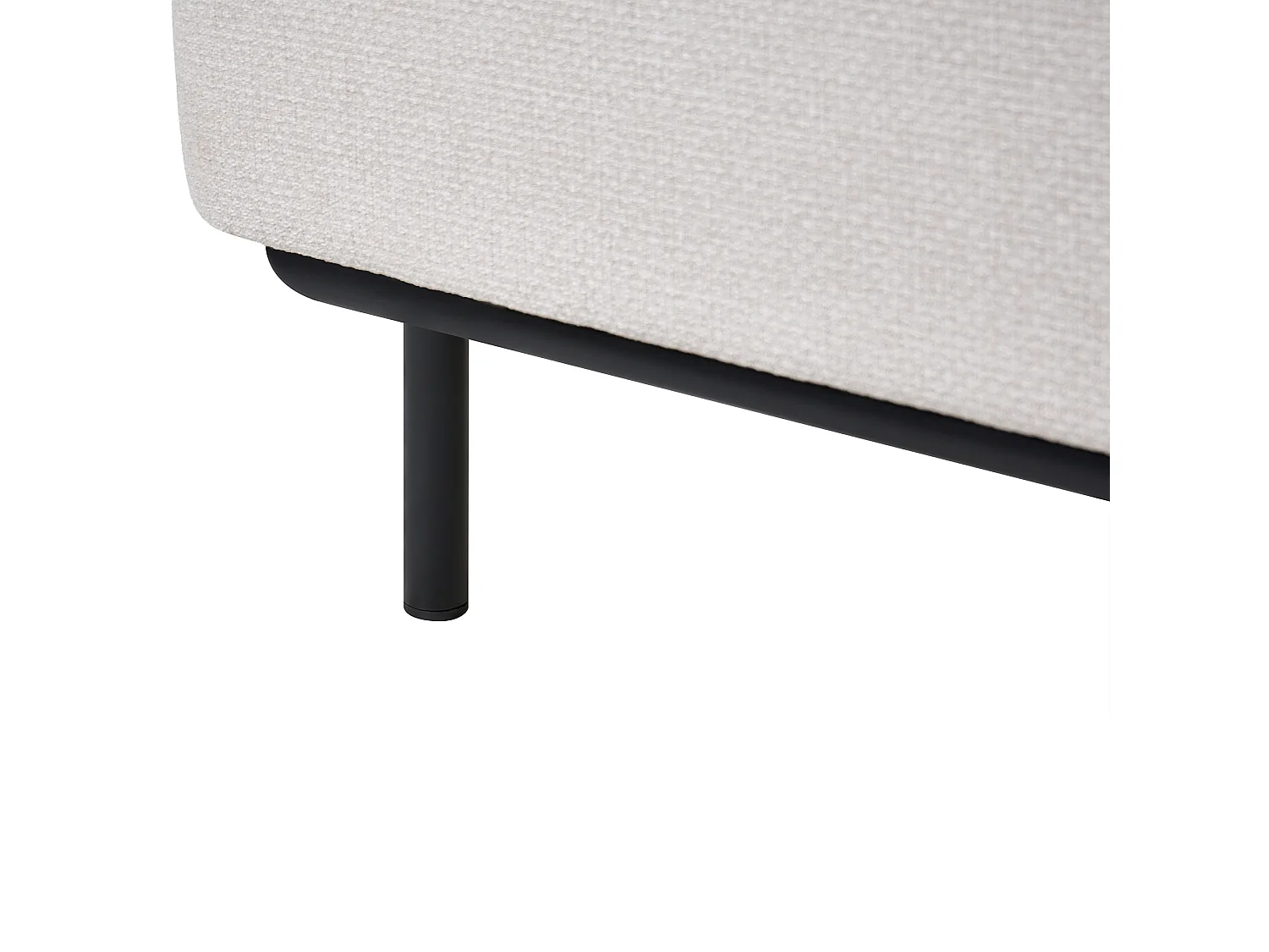Lit avec sommier Tissu CORIO 140 x 200 cm Crème