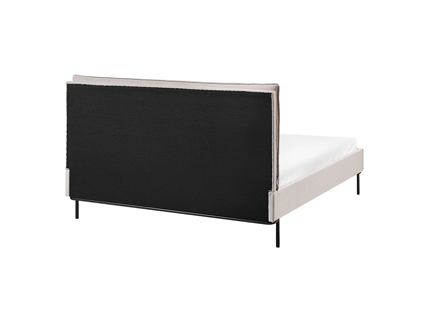 Bett mit Lattenrost Stoff CORIO 140 x 200 cm Creme