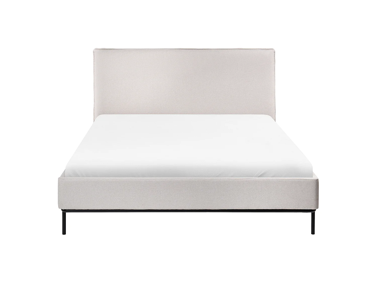 Bett mit Lattenrost Stoff CORIO 140 x 200 cm Creme