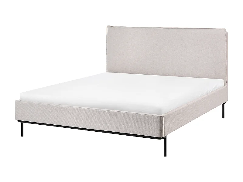 Letto Tessuto CORIO 140 x 200 cm Crema