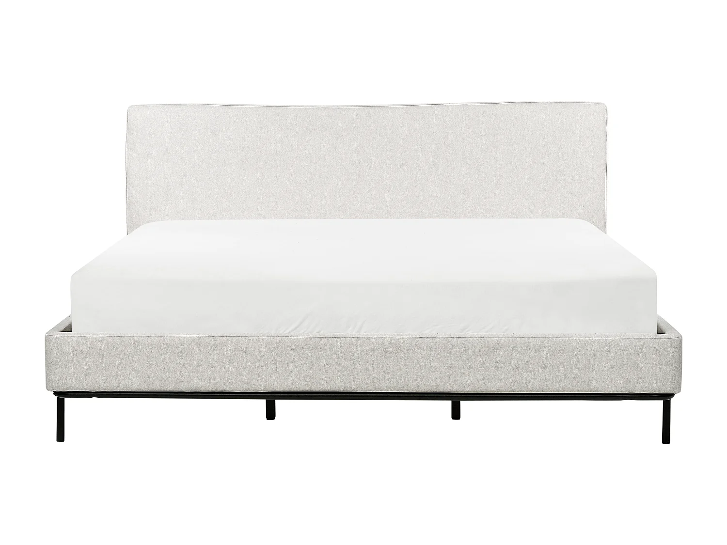 Cama Tela CORIO 180 x 200 cm Gris claro