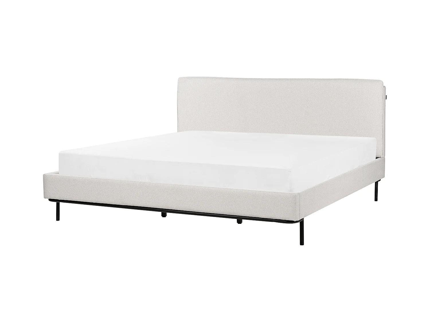 Letto Tessuto CORIO 180 x 200 cm Grigio chiaro
