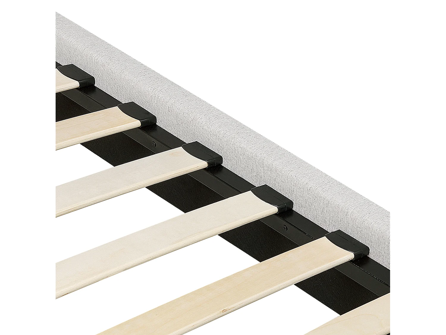 Lit avec sommier Tissu CORIO 180 x 200 cm Gris clair