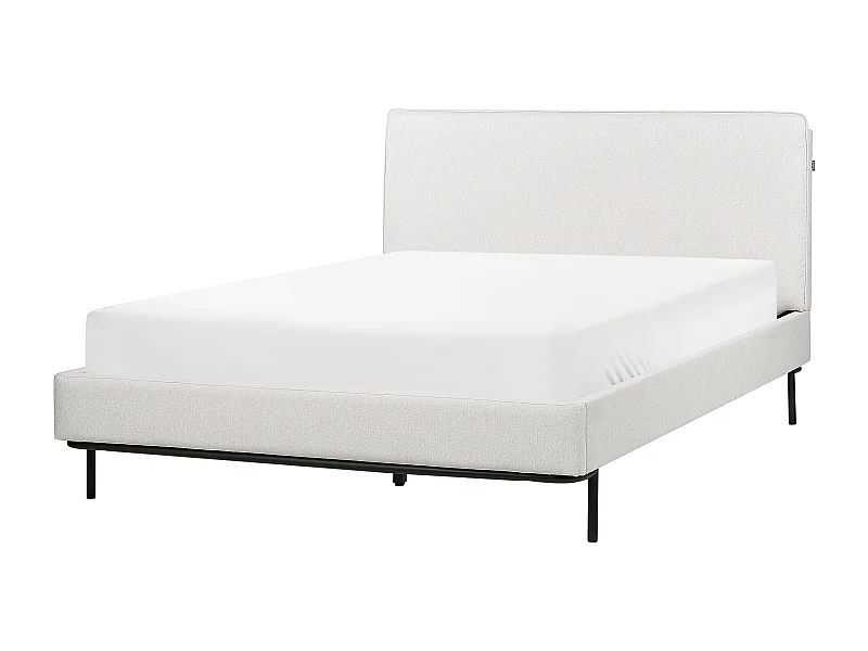 Cama Tela CORIO 140 x 200 cm Gris claro