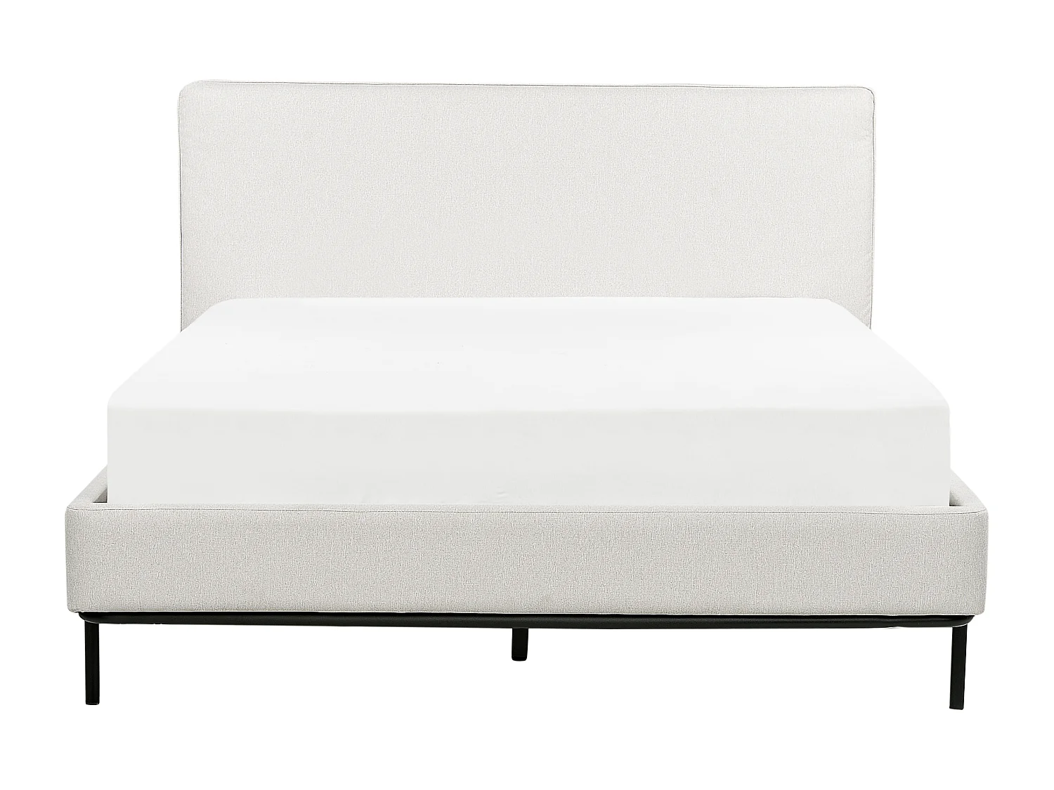 Letto Tessuto CORIO 140 x 200 cm Grigio chiaro