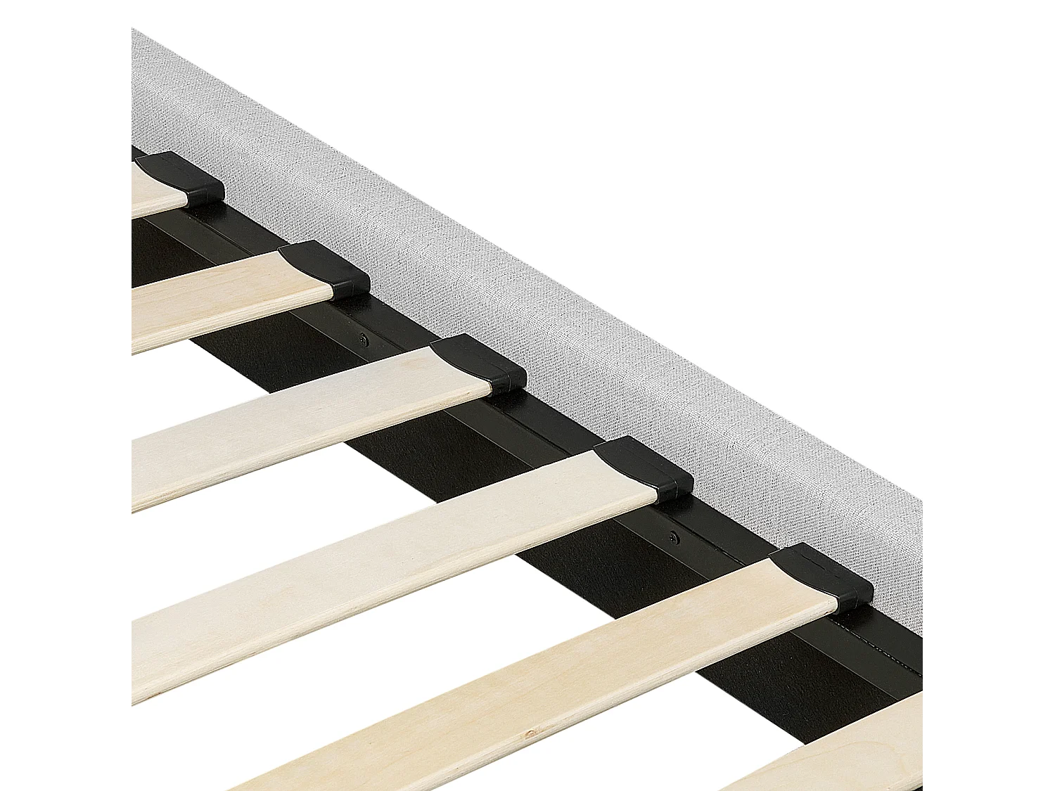 Cama Tela CORIO 140 x 200 cm Gris claro