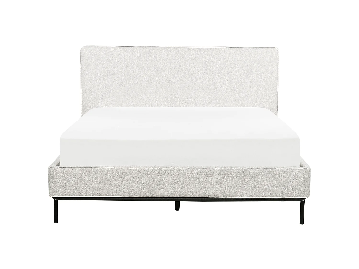 Bett mit Lattenrost Stoff CORIO 140 x 200 cm Hellgrau