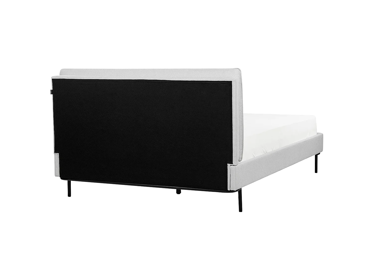 Bett mit Lattenrost Stoff CORIO 140 x 200 cm Hellgrau