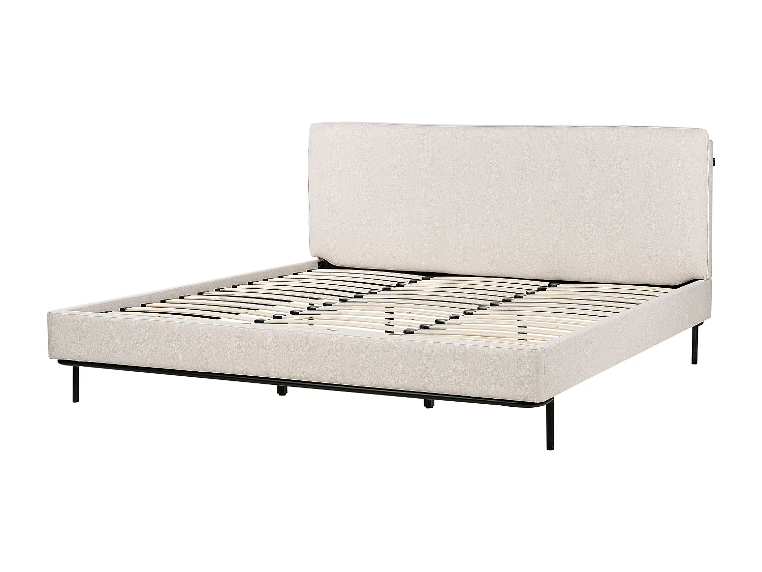 Lit avec sommier Tissu CORIO 180 x 200 cm Crème