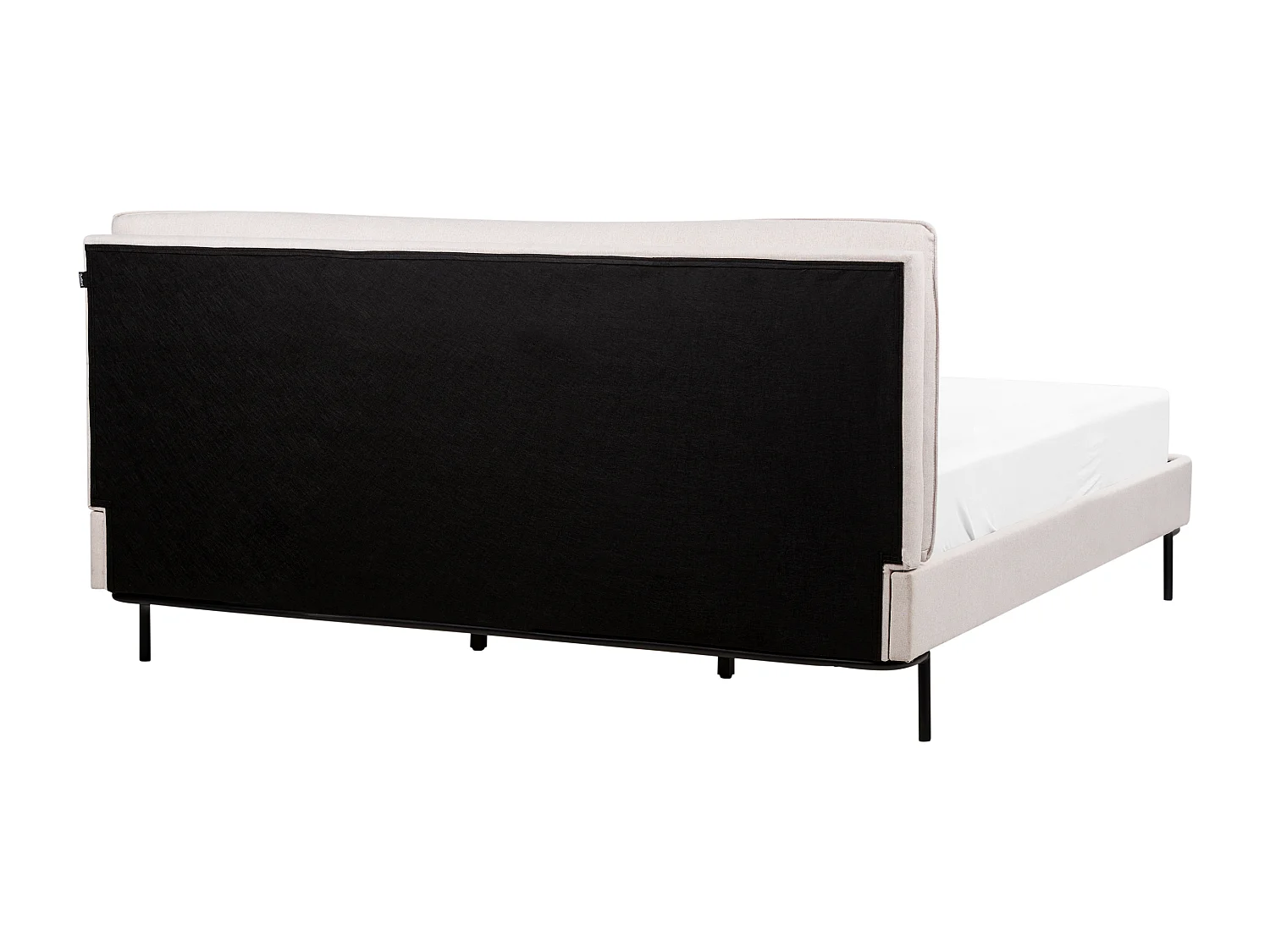 Lit avec sommier Tissu CORIO 180 x 200 cm Crème