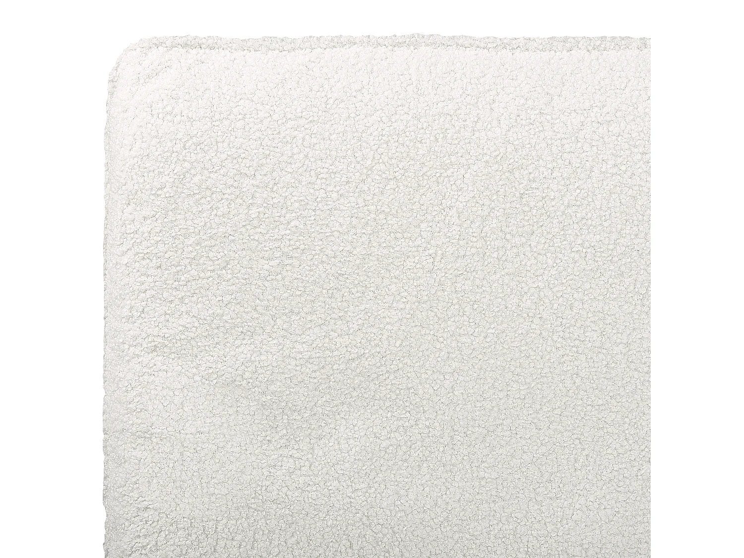 Bed Bouclé CORIO 140 x 200 cm Gebroken wit