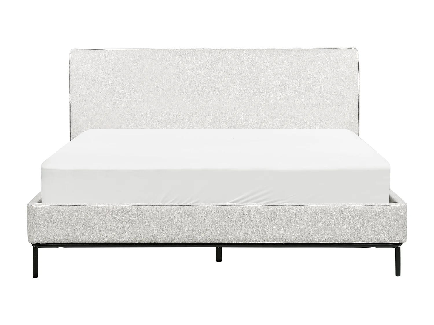 Bett mit Lattenrost Stoff CORIO 160 x 200 cm Hellgrau