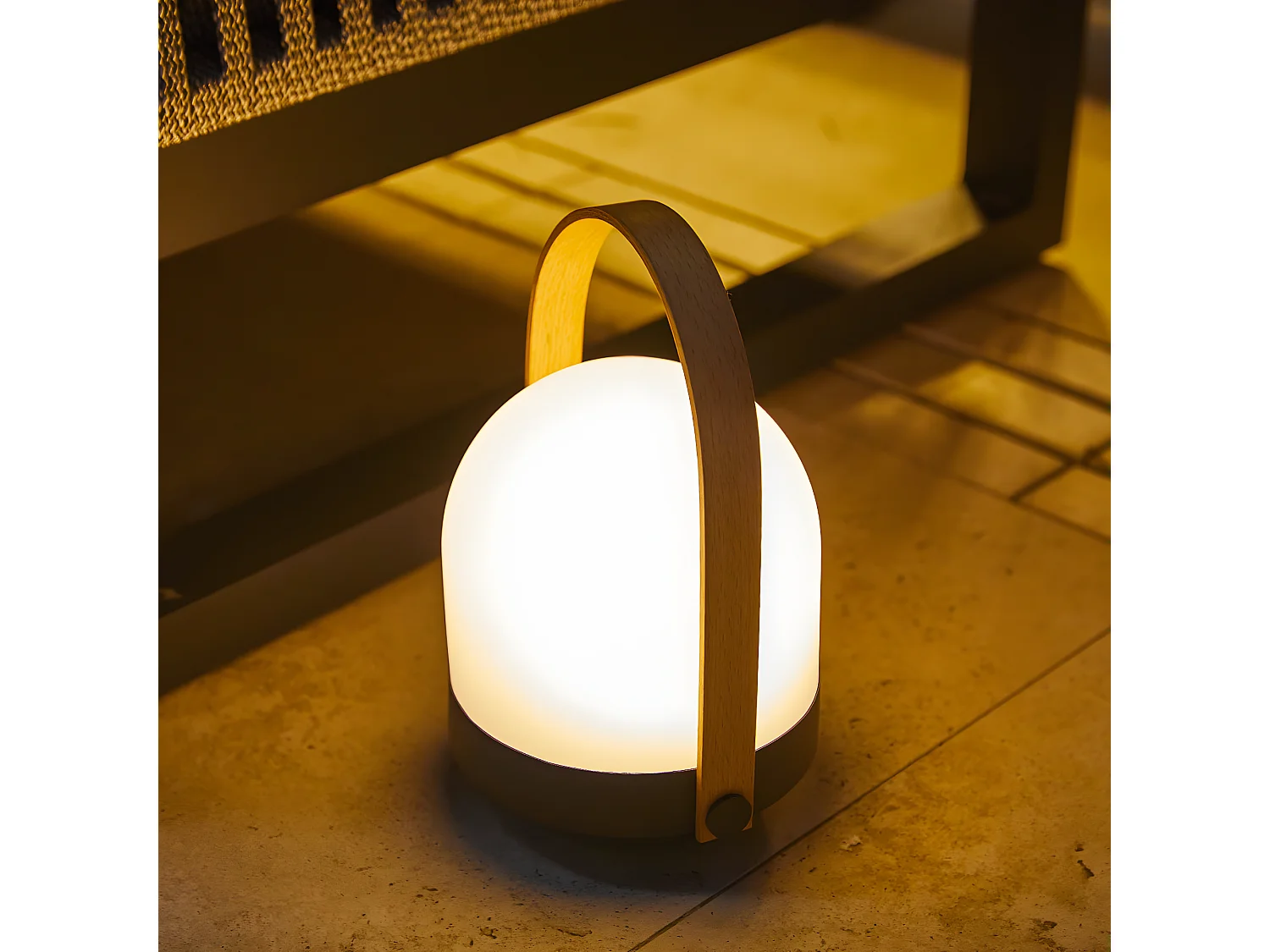 Baladeuse AURA Blanc Bambou H27 cm