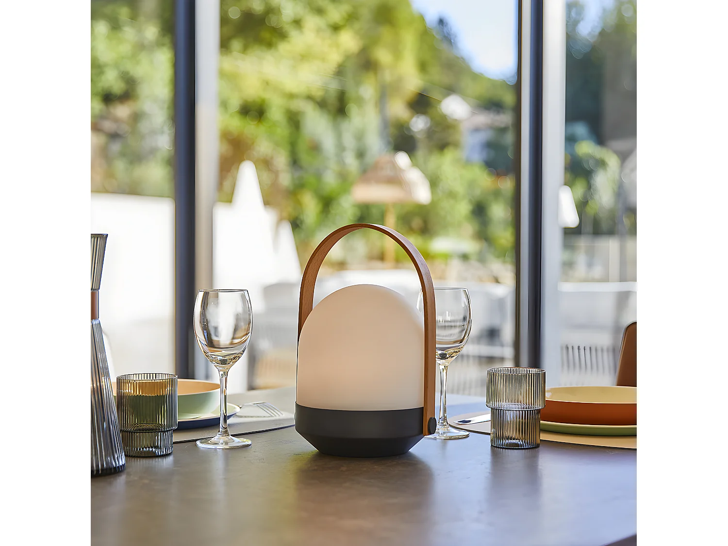 Baladeuse AURA Blanc Bambou H27 cm