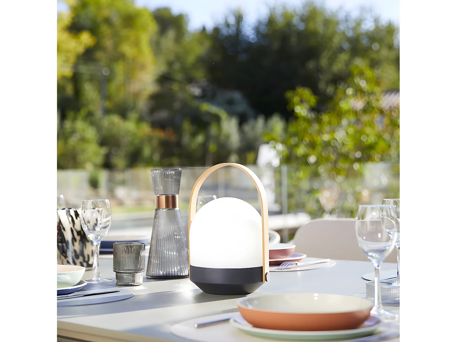 Baladeuse AURA Blanc Bambou H27 cm