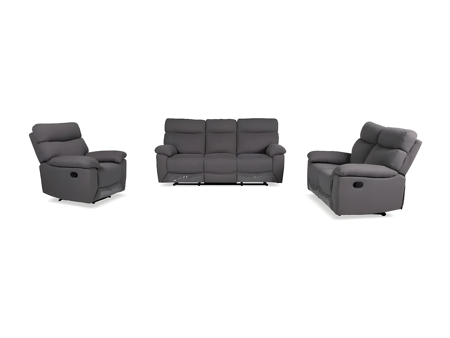 Vicenza Set 3+2+1/Tessuto/Antracite