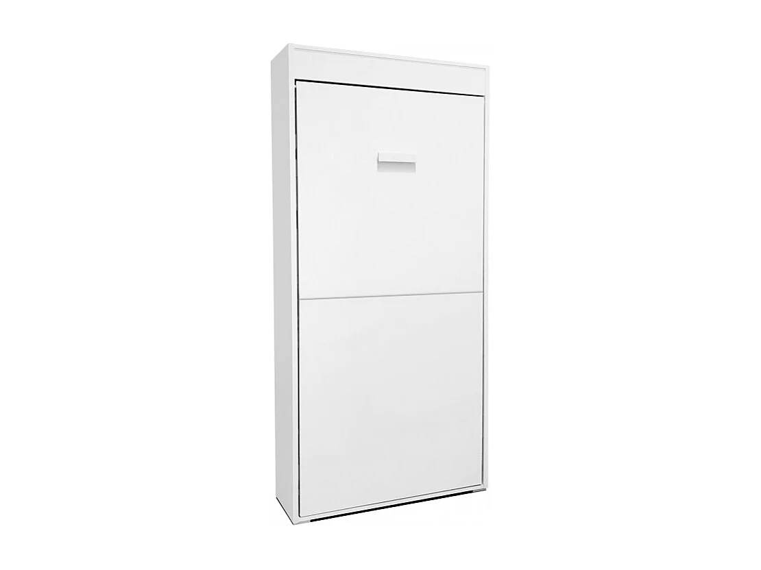 Cama dobrável vertical aglomerado branco 90x190cm