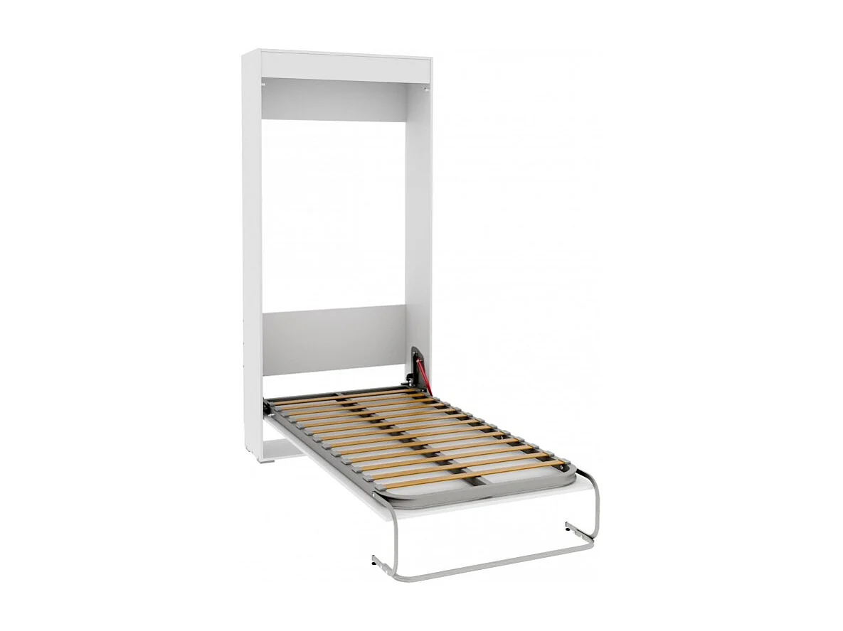 Verticaal opklapbed spaanplaat melamine wit 90x190cm