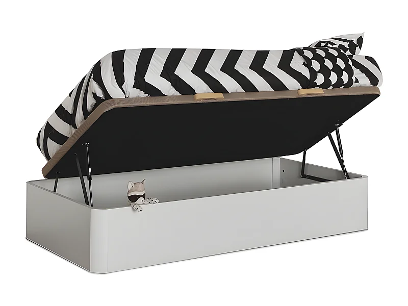 Canapé abatible lateral aglomerado blanco 105x190cm