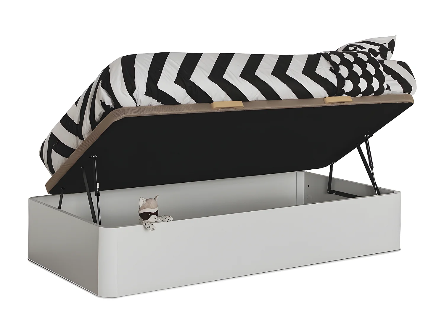 Canapé abatible lateral aglomerado blanco 105x190cm