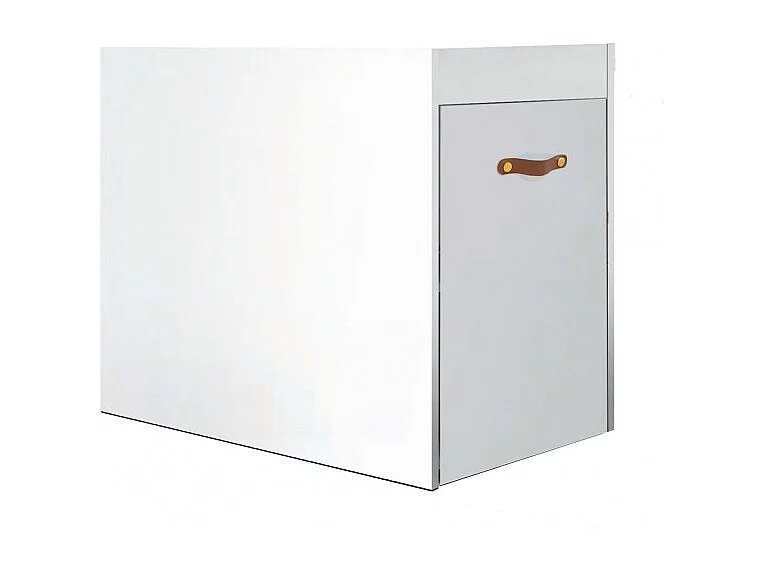 Zapatero tirador cuero aglomerado blanco 74x115 cm