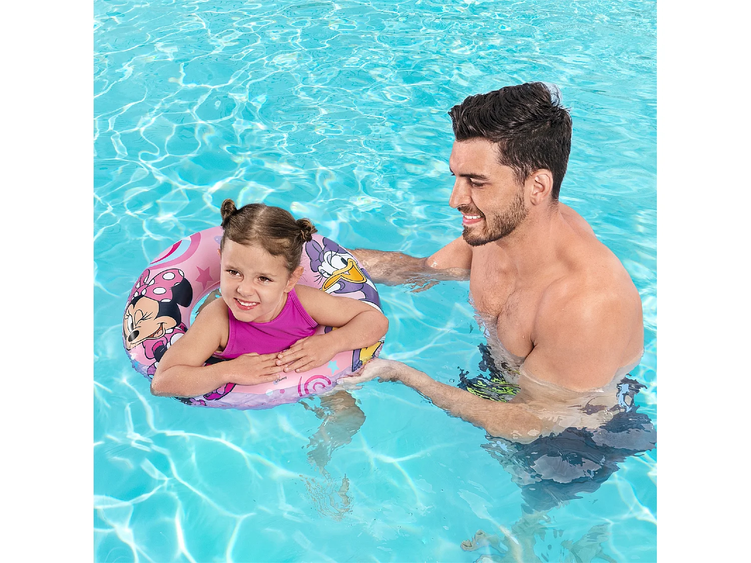 Bouée Gonflable pour Enfants de 3 à 6 ans Bestway 48 cm Design de Minnie Mouse Double Chambre à Air