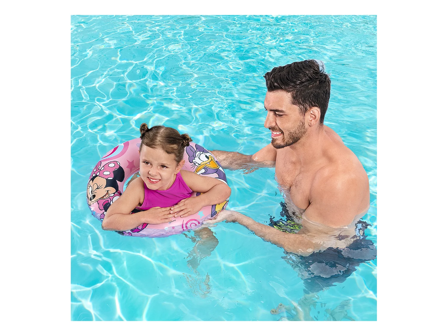 Flotador Hinchable para Niños de 3 a 6 años Bestway 48 cm Diseño de Minnie Mousse Doble Cámara de Aire