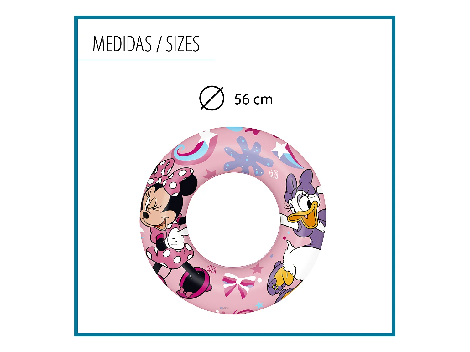 Flotador Hinchable para Niños de 3 a 6 años Bestway 48 cm Diseño de Minnie Mousse Doble Cámara de Aire