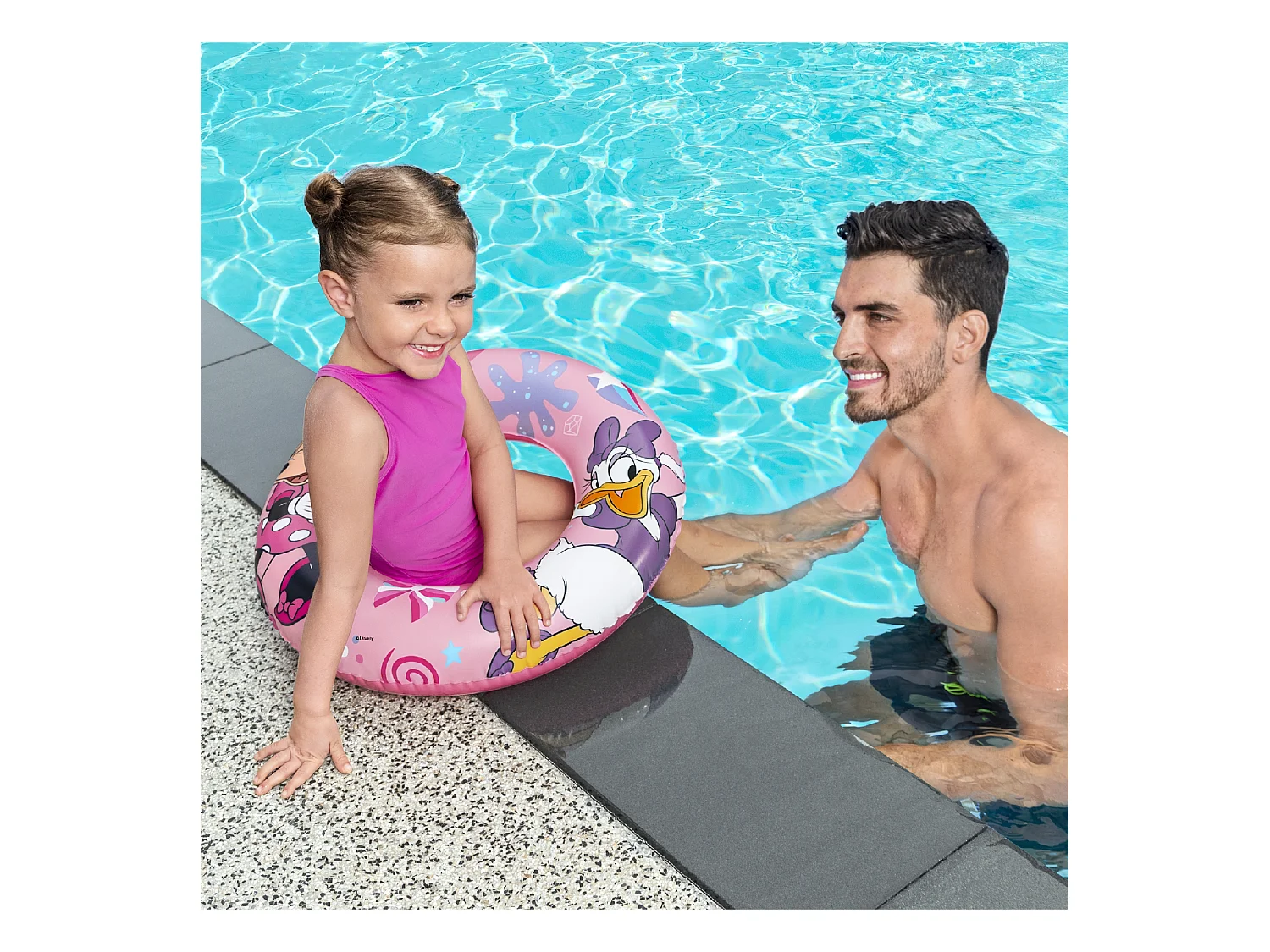 Flotador Hinchable para Niños de 3 a 6 años Bestway 48 cm Diseño de Minnie Mousse Doble Cámara de Aire