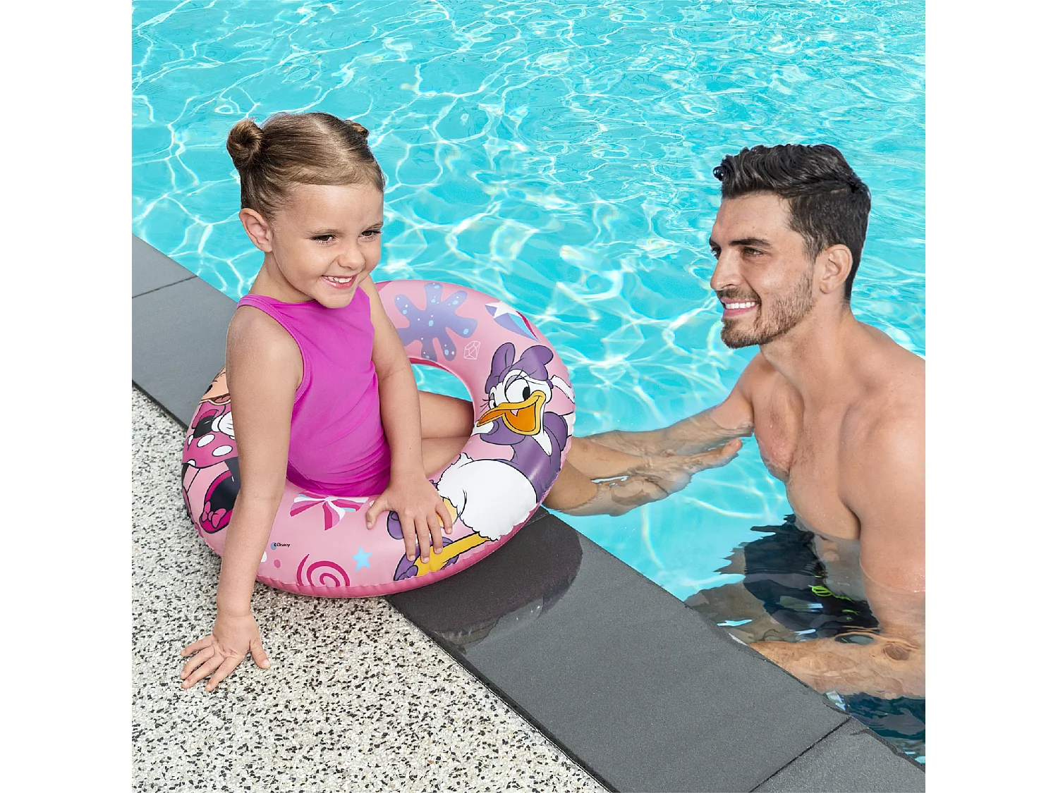 Bouée Gonflable pour Enfants de 3 à 6 ans Bestway 48 cm Design de Minnie Mouse Double Chambre à Air