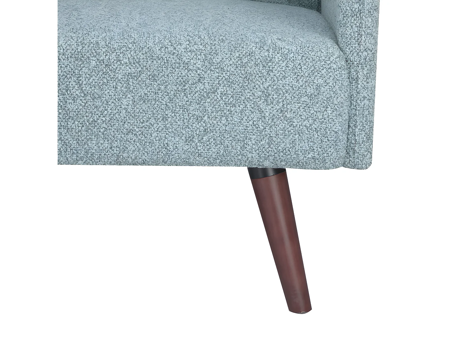 Nielson - Canapé convertible 3 places en tissu bouclette - Bleu aqua