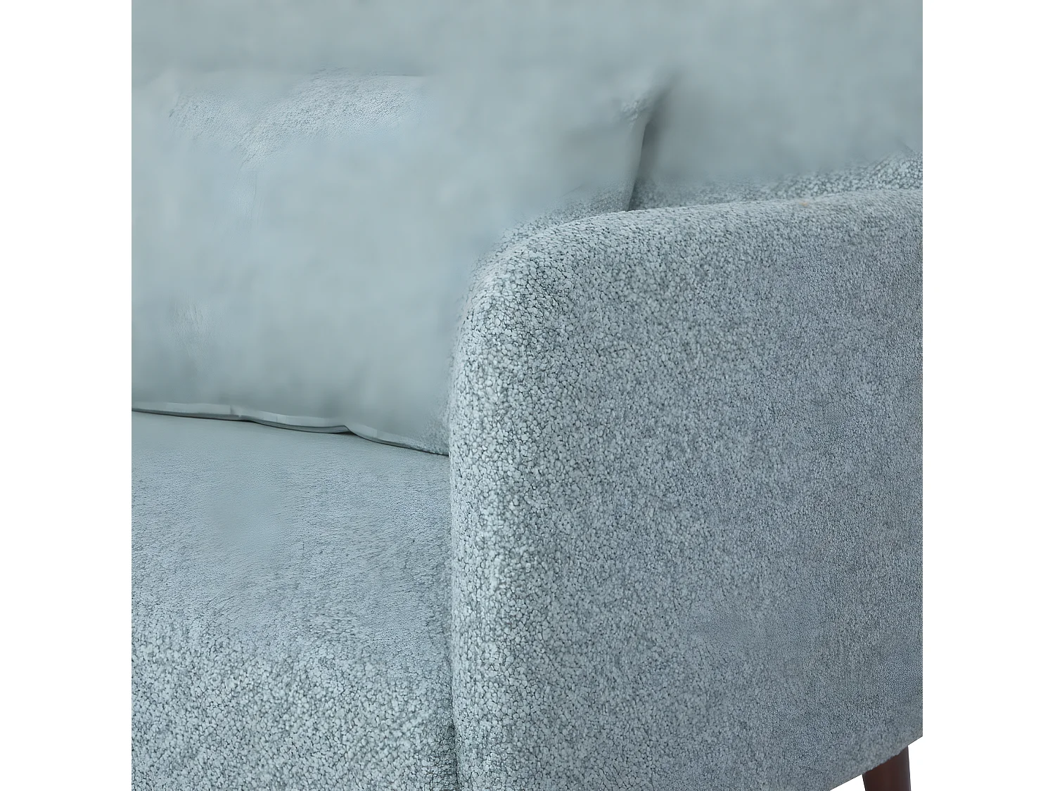 Nielson - Canapé convertible 3 places en tissu bouclette - Bleu aqua