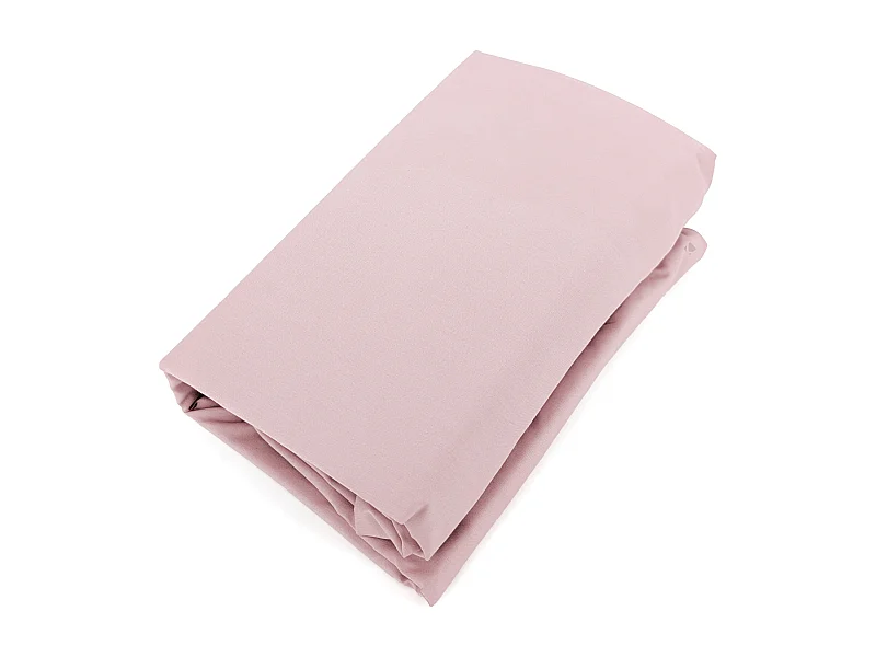 Drap housse uni 80x200 cm bonnet 35 cm percale de coton MANOIR Rose