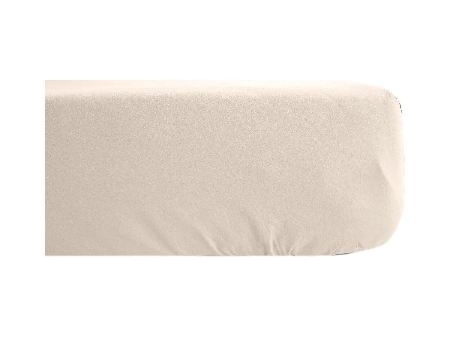 Drap housse uni 160x200 cm percale MANOIR blanc Naturel bonnet 35