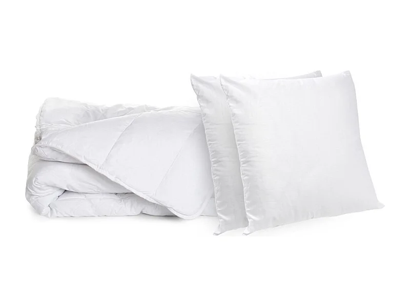 Pack Été Couette légère 220x240cm + 2 Oreillers moelleux 60x60cm Anti-transpiration Topcool - 2 personnes