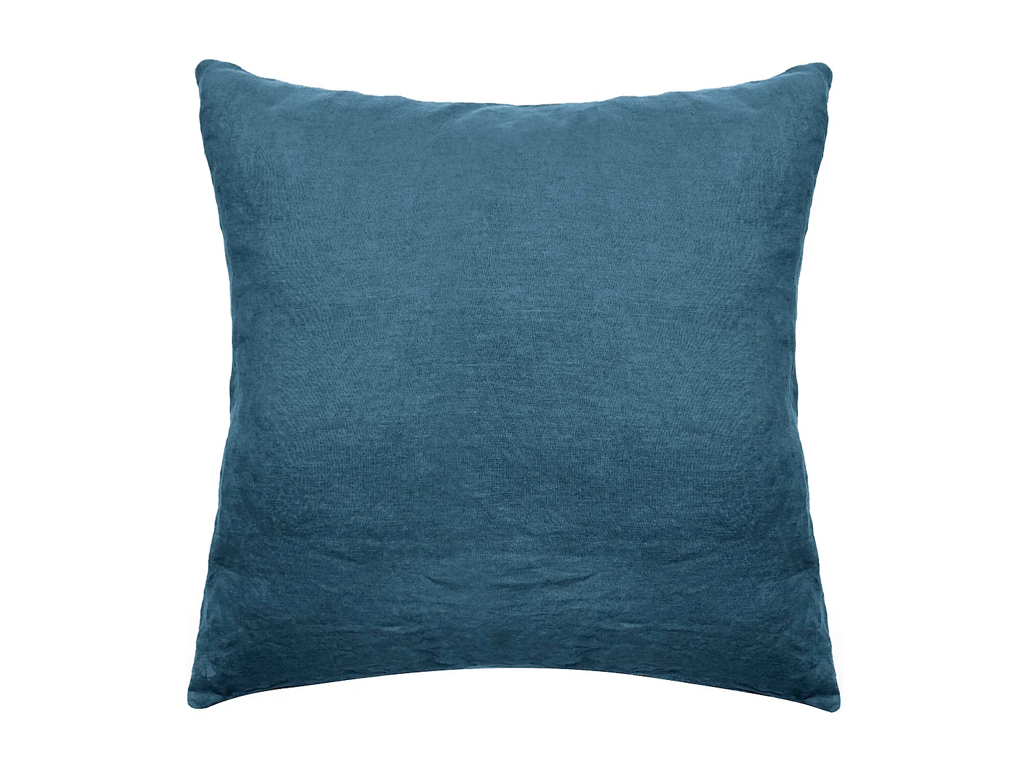 Taie d'oreiller 65x65 cm pur coton lavé PALACE bleu marine