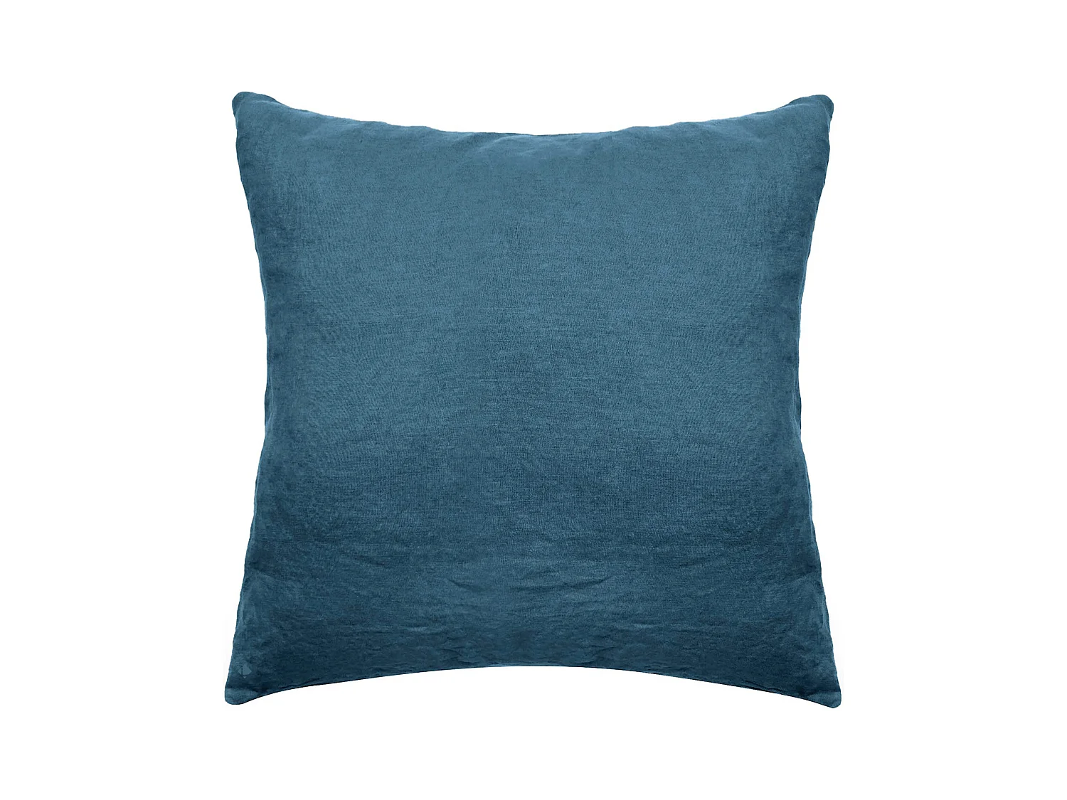 Taie d'oreiller 65x65 cm pur coton lavé PALACE bleu marine