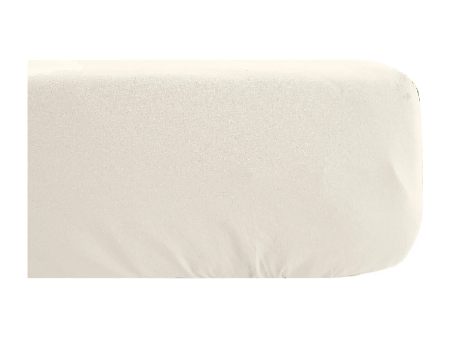 Drap housse 140x190 cm mousseline de coton OPERA beige ivoire