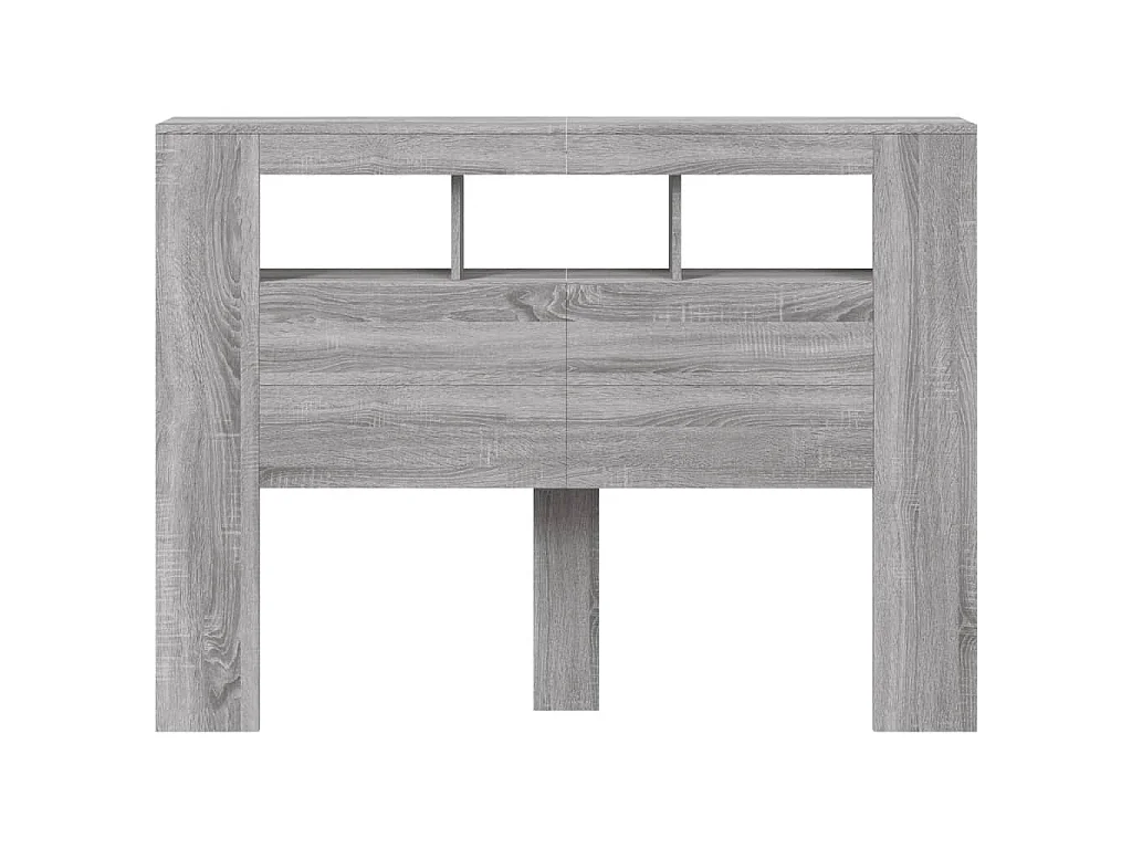 Cabeceira c/ LEDs 140x18,5x103,5 cm sonoma cinzento