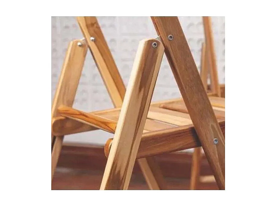 Ensemble table et chaises de jardin pliante en teck FSC