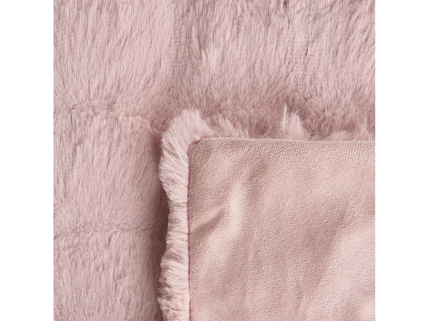 Couverture SALKA Fourrure synthétique 200 x 220 cm Rose pastel