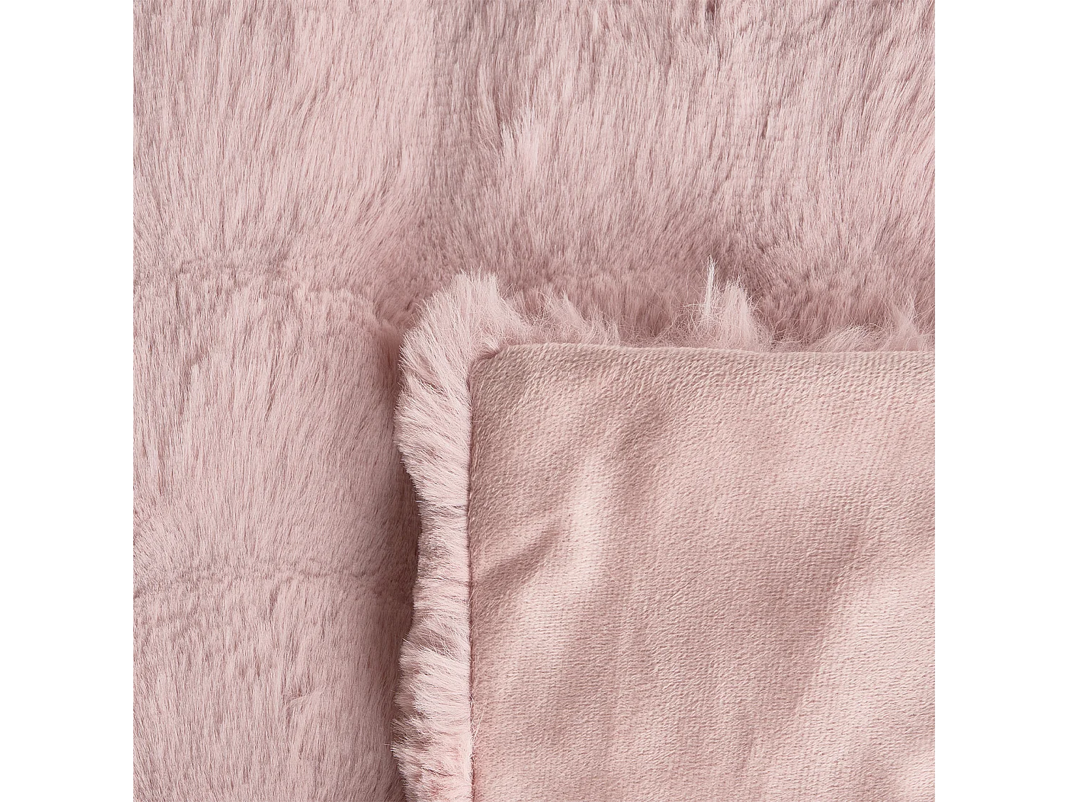 Couverture SALKA Fourrure synthétique 200 x 220 cm Rose pastel