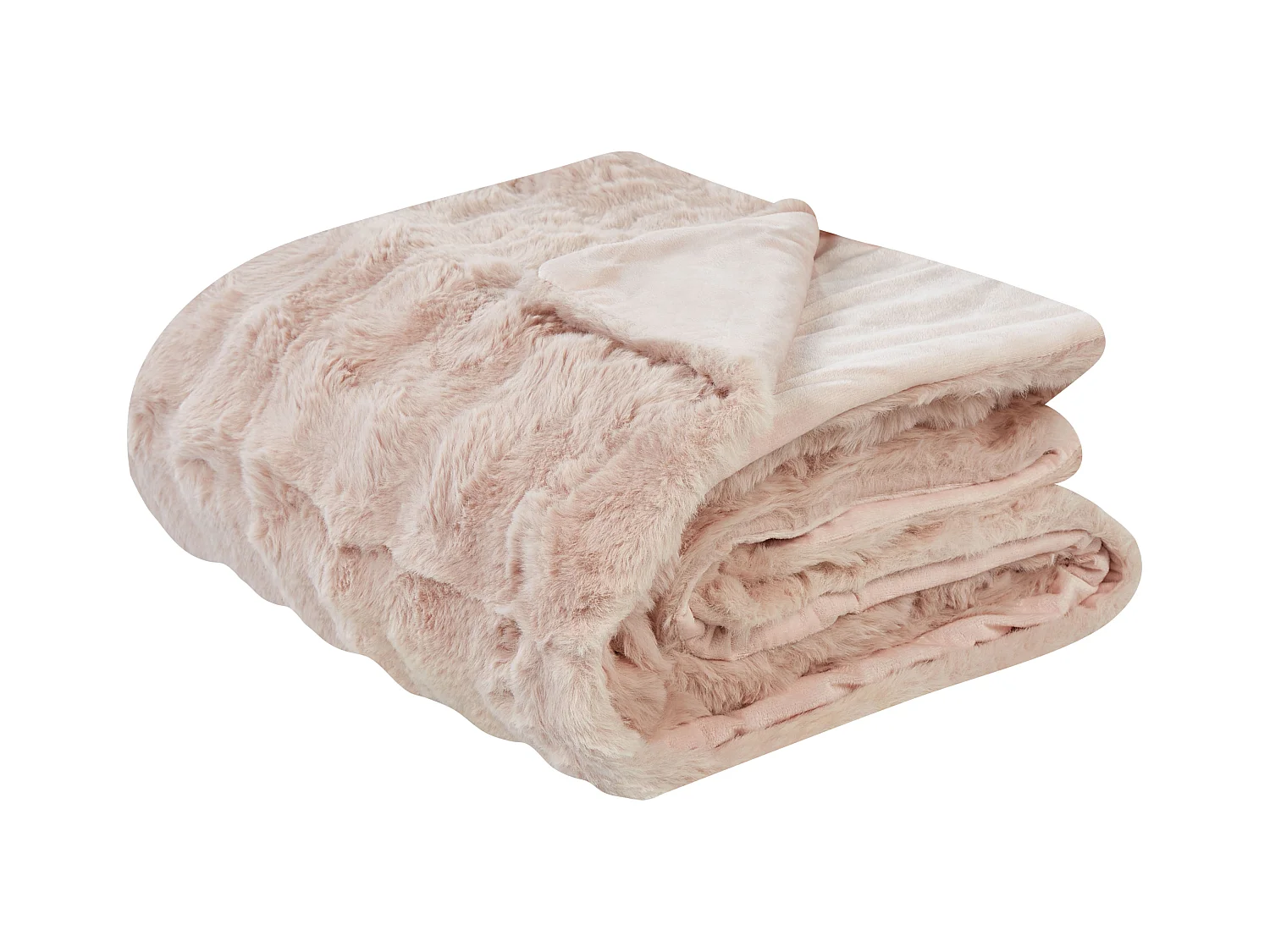 Couverture SALKA Fourrure synthétique 150 x 200 cm Rose pastel
