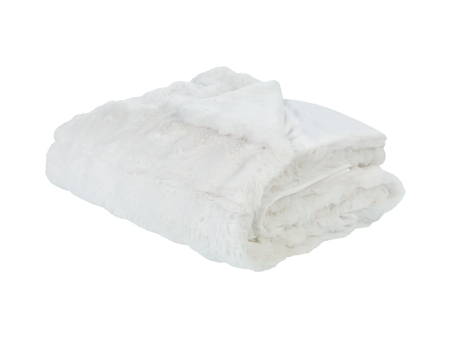 Couverture SALKA Fourrure synthétique 150 x 200 cm Blanc