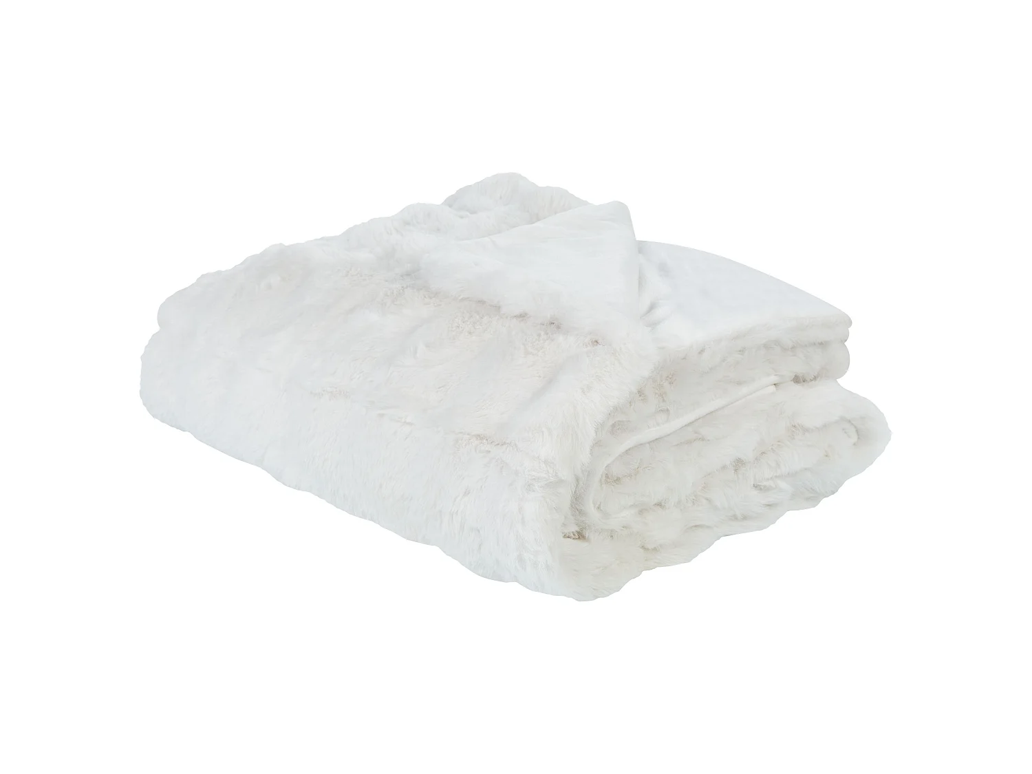 Blanket SALKA Faux Fur 150 x 200 cm White