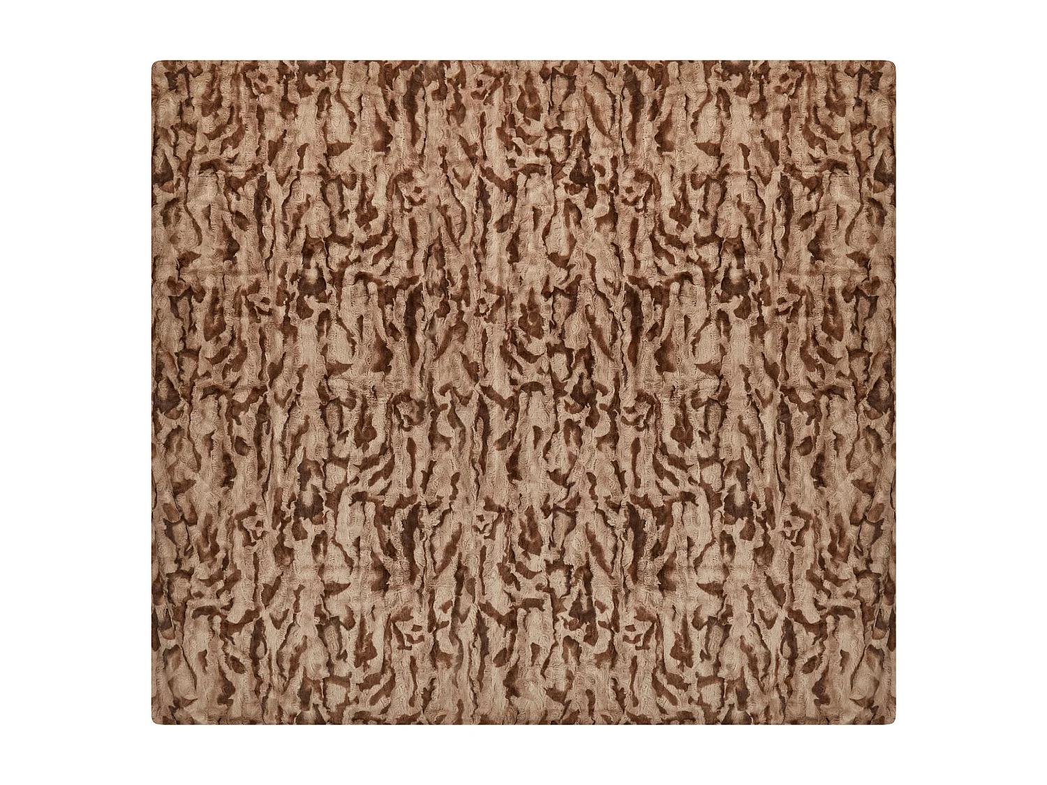 Manta BAKIRA Pelo sintético 200 x 220 cm Marrón